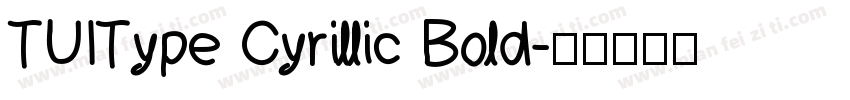 TUIType Cyrillic Bold字体转换